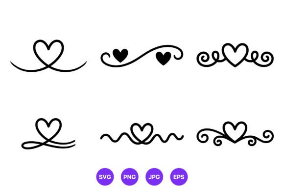 Black Heart Swirl Vector Line Art Review