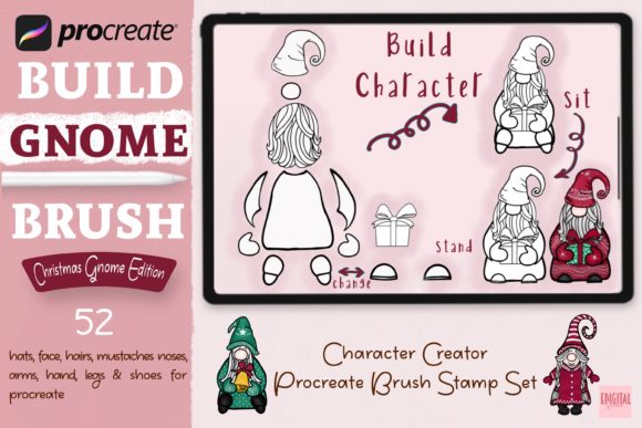 Build Gnome Brush Stamp for Procreate: A Playful Graphic Asset