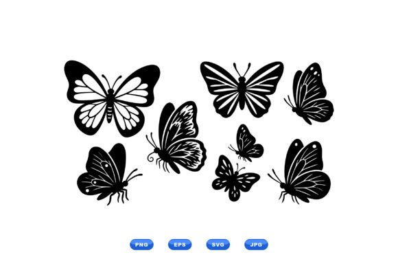 Butterfly Silhouette SVG Pack for Crafts and Graphics