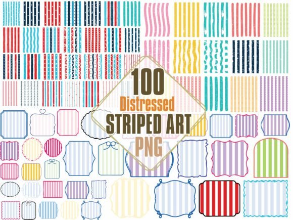 Distressed Striped SVG Bundle: Graphics for Crafts