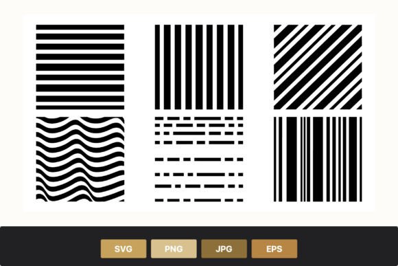 Geometric Black and White Stripe Graphics