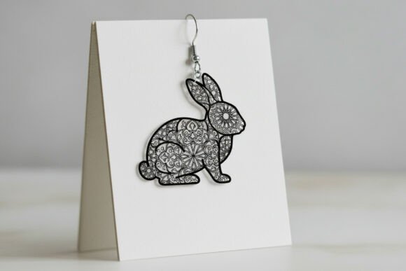 Intricate Easter Bunny Design for Graphics and Crafts