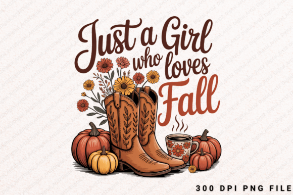 Just a Girl Who Loves Fall Graphics for T-Shirt Designs