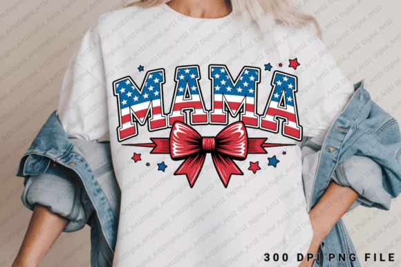 Mama PNG 4th of July Graphic for T-Shirt Designs