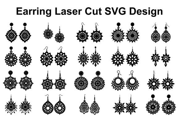 Mandala Earring SVG Collection for Crafts and Graphics