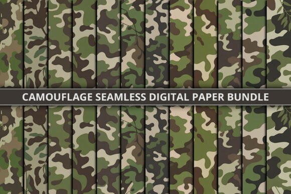 Reviewing the Camouflage Seamless Digital Paper Bundle