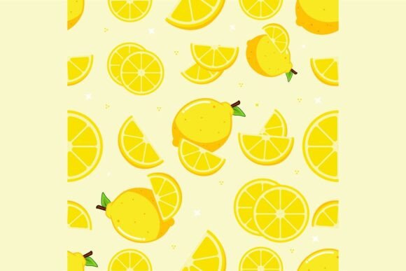 Seamless Lemon Pattern Graphics for Branding