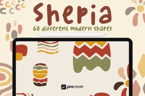 Shepia - 60 Stamp Brush Procreate for Graphics
