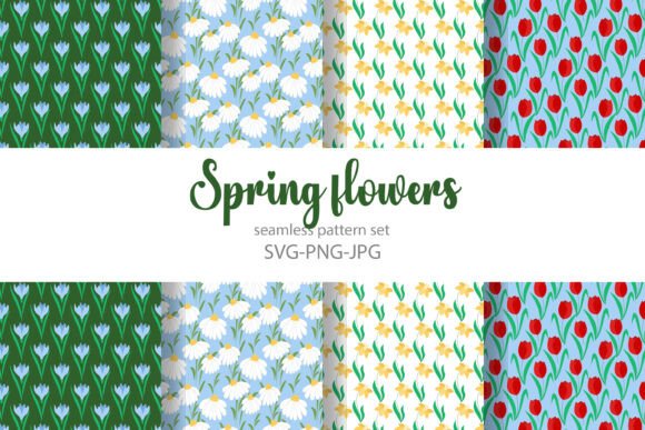 Spring Flowers Prints Seamless Pattern Graphics