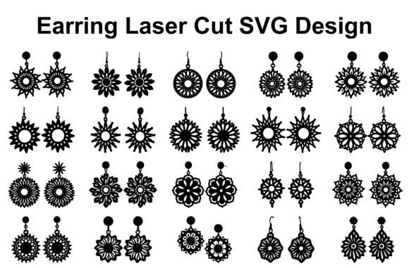 Sunflower Earring SVG Bundle for Crafts and Graphics