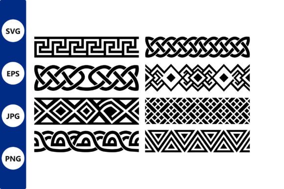 Tribal Border Patterns: Bold Graphics & Illustrations