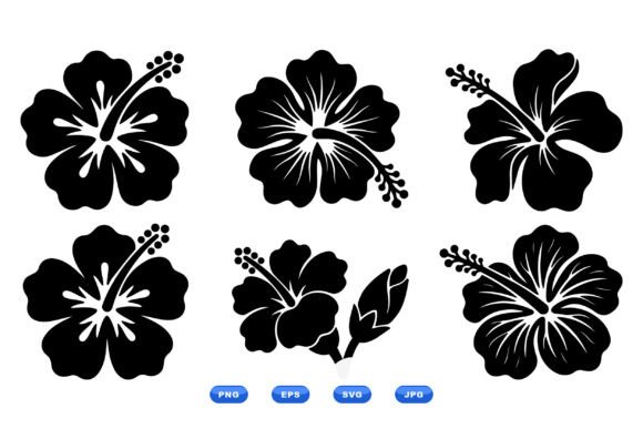 Tropical Hibiscus SVG Clipart for Graphics and Crafts