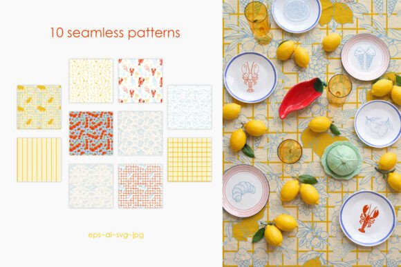 Whimsy Italian Journey Patterns: Graphics & Illustrations